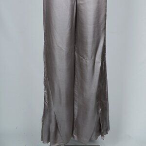 Armani Vintage Silk Pants with Pleated Flares